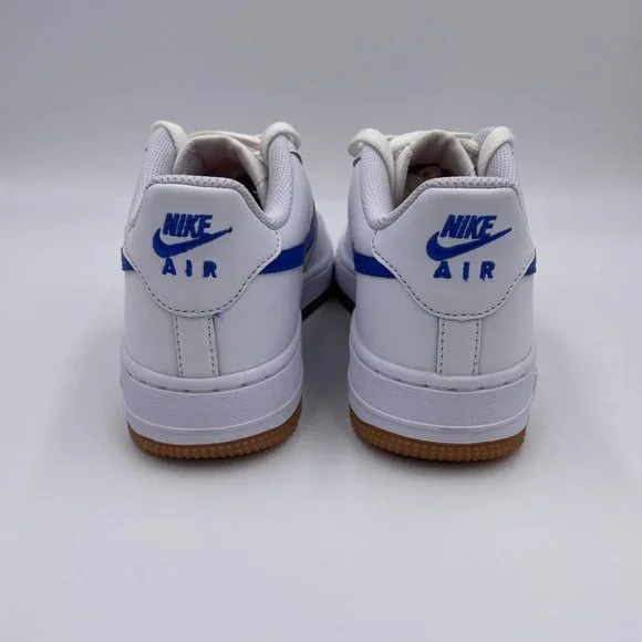 Nike Air Force 1 White / Royal Blue Womens Shoes - Picture 4 of 8